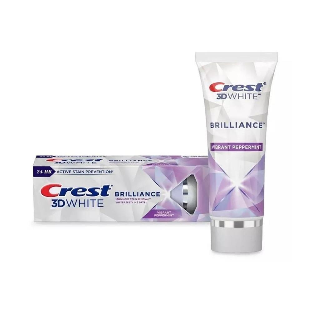 Crest 3D White Brilliance Whitening Toothpaste with Fluoride - 130g by Beauty Care Bag