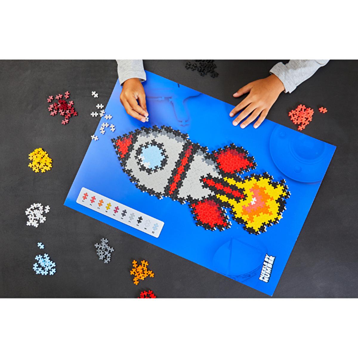 Plus Plus - 500 Piece Rocket Puzzle Toy for Kids - Educational Puzzle Game Enhancing Creativity and Problem-Solving Skills by Beauty Care Bag