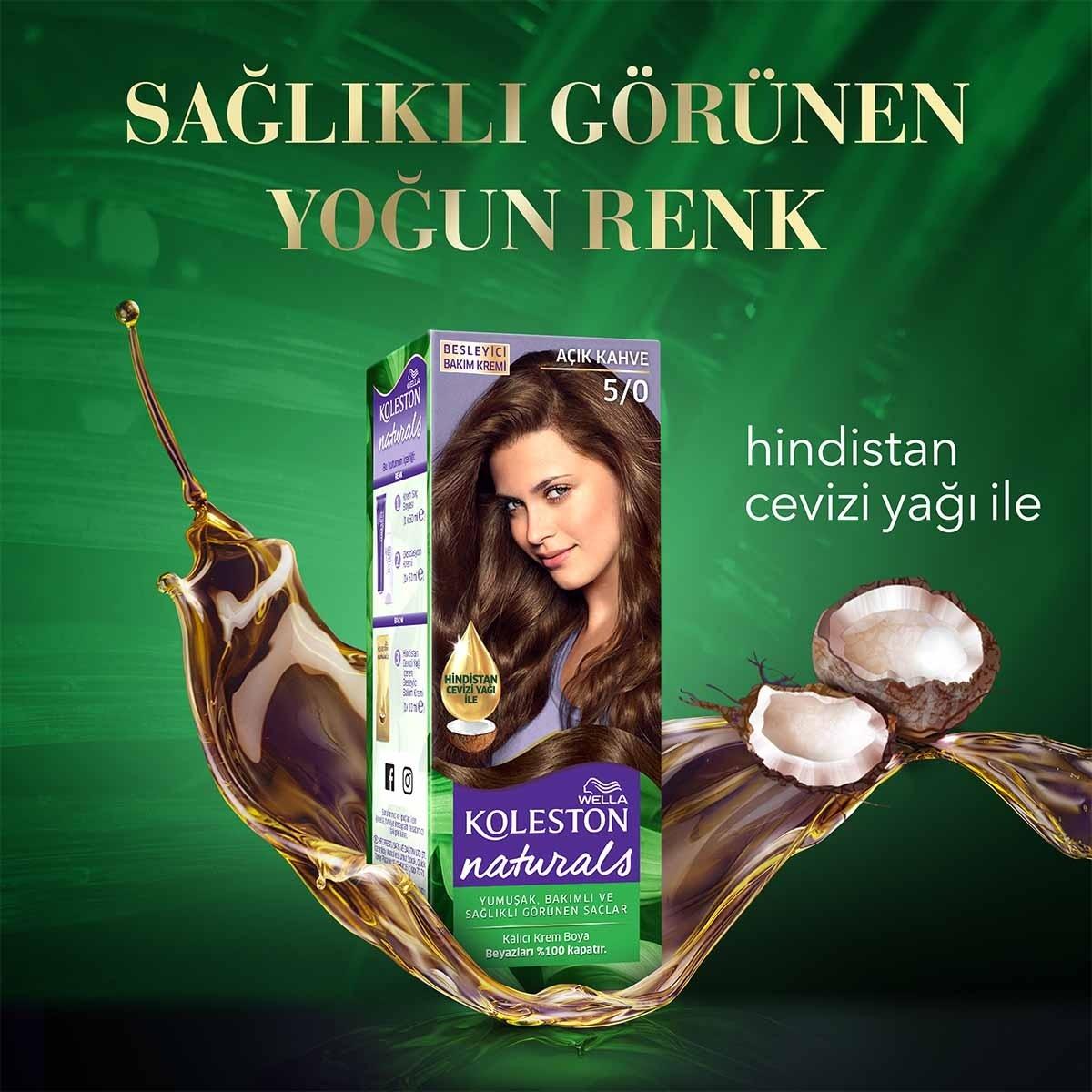 Wella Koleston Naturals Light Brown Hair Dye: Gray Coverage, Coconut Oil, & Long-Lasting Color by Beauty Care Bag