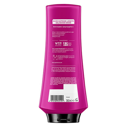 Gliss Supreme Length Hair Cream 12.18 fl oz - Nourishing & Moisturizing for Long Hair by Beauty Care Bag