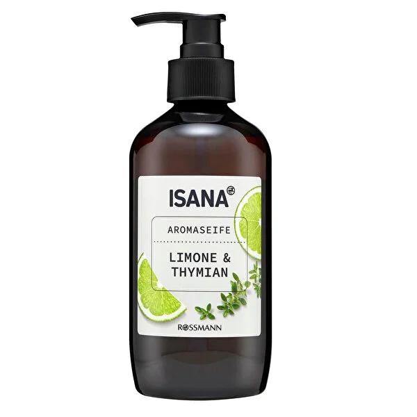 Isana vegan lemon and thyme liquid hand soap with glycerin, 11.87 fl oz