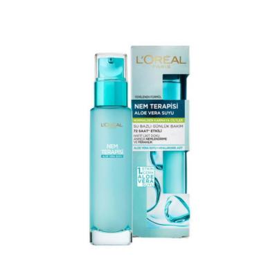 Loreal Paris Moisturizing Face Serum with Aloe Vera - Hydrating, Soothing, and Dermatologically Tested - 2.37 fl oz by Beauty Care Bag