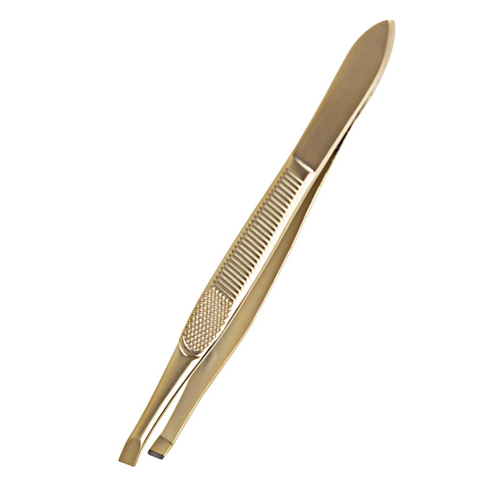 Nascita Gold 59 Slant Tip Tweezers for Precision Grooming by Beauty Care Bag