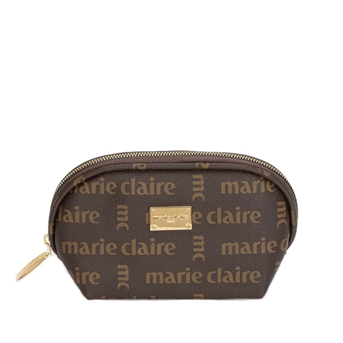 Marie Claire Erin Faux Leather Cosmetic Bag - Designer Makeup Organizer for Women, Large Travel Makeup Storage Bag by Beauty Care Bag
