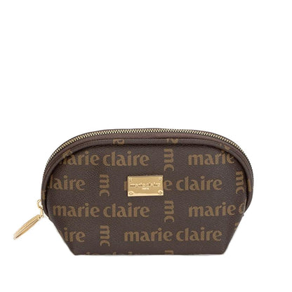 Marie Claire Erin Faux Leather Cosmetic Bag - Designer Makeup Organizer for Women, Large Travel Makeup Storage Bag by Beauty Care Bag