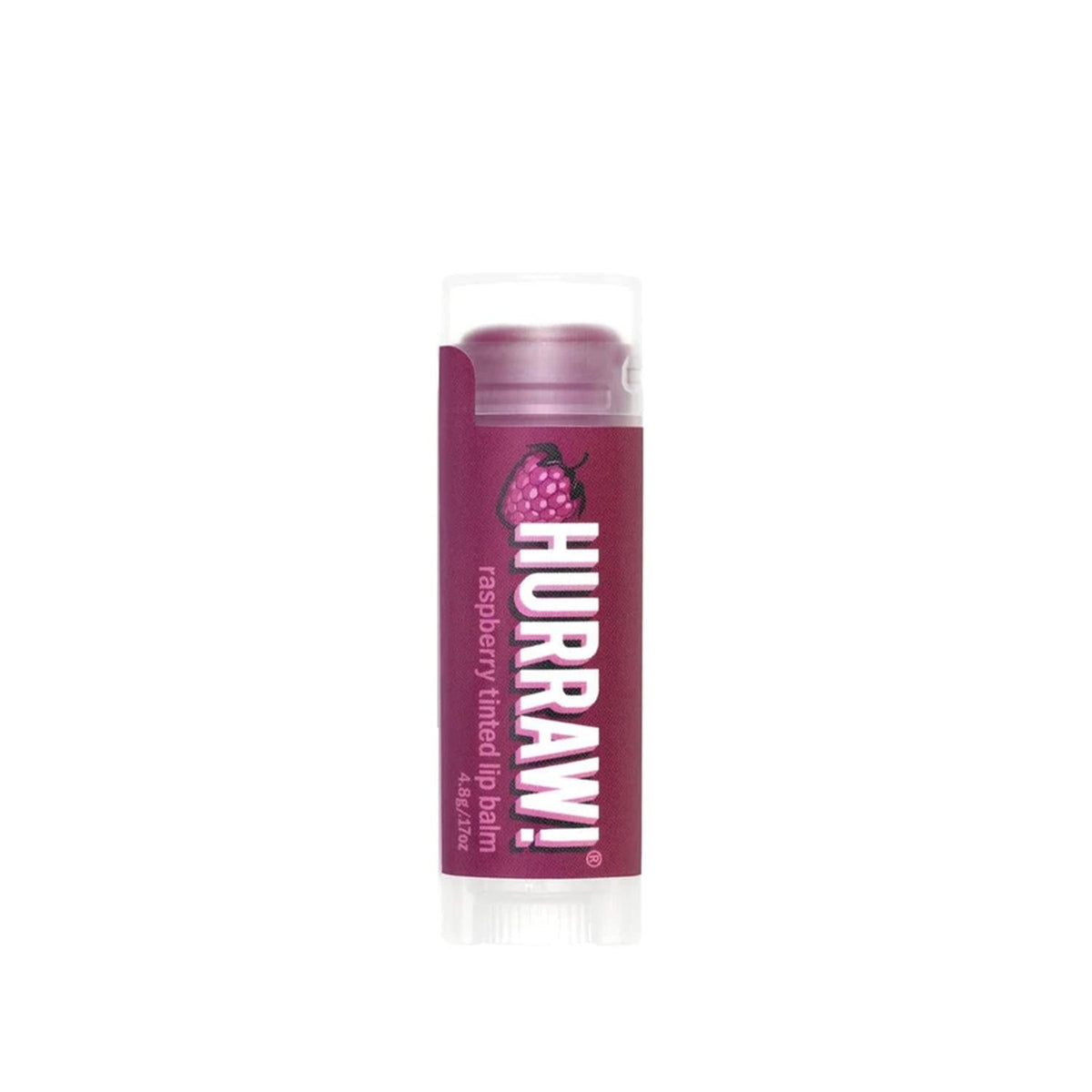 Hurraw Tinted Raspberry Lip Balm for Hydrated Lips 4.8g by Beauty Care Bag