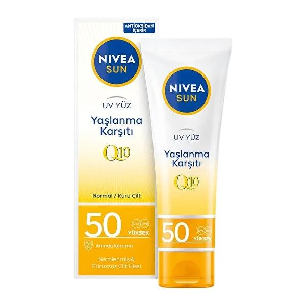 Nivea anti-aging Q10 face sunscreen cream SPF 50 plus