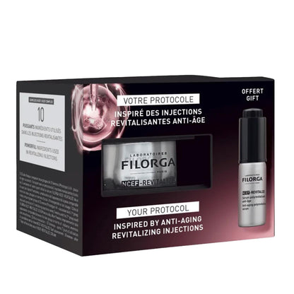 Filorga NCEF Revitalize Firming Cream and Serum Set by Beauty Care Bag