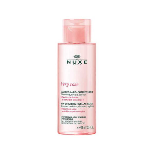 Nuxe Very Rose 3-in-1 Micellar Water - Natural Makeup Remover & Skincare for Dry Skin by Beauty Care Bag