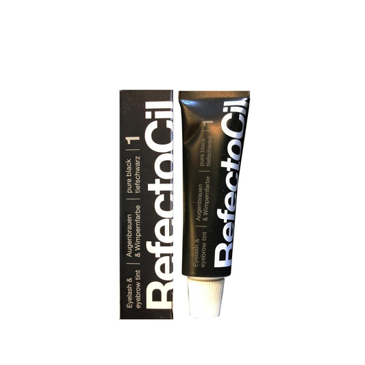 RefectoCil Black Eyebrow and Eyelash Dye No:1 - 15ml, Professional Quality for Salon-Perfect Results by Beauty Care Bag