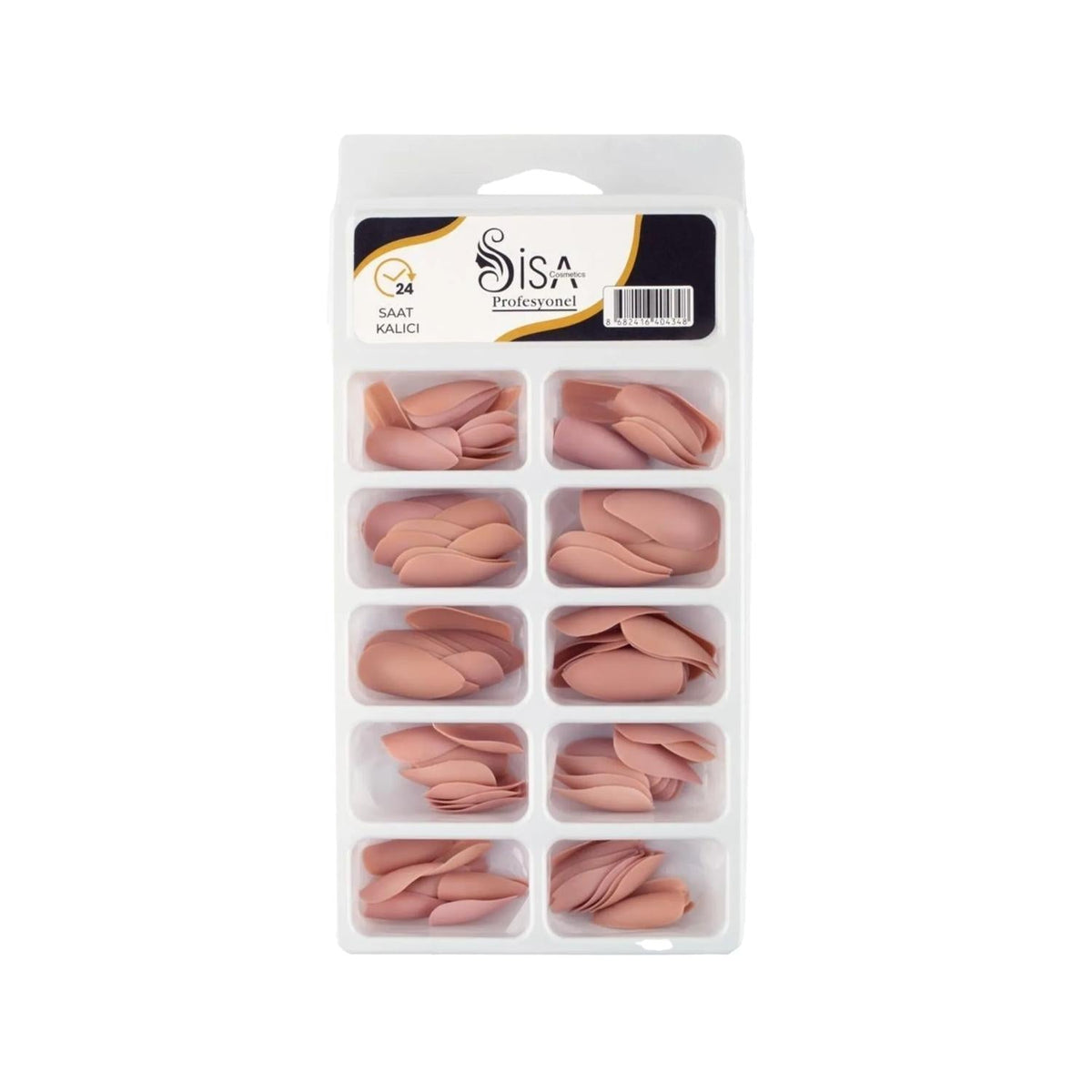 Sisa Professional Plastic Artificial Nails - Rose Pink, Durable & Easy to Apply by Beauty Care Bag