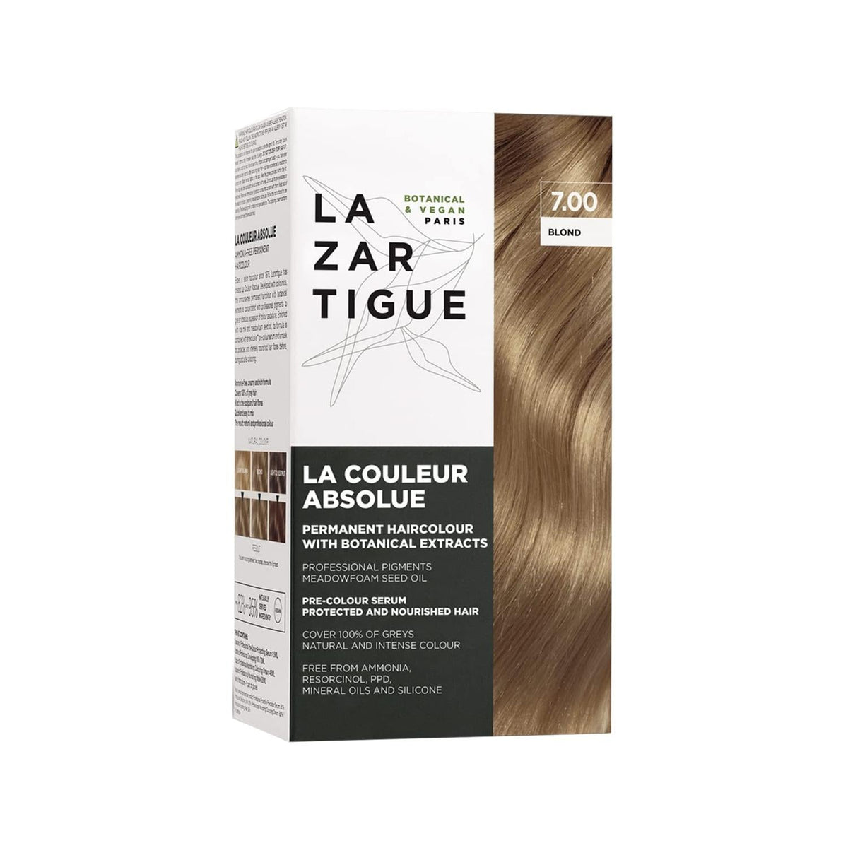 Lazartigue Absolue Colour Hair Dye 7.00 Blond - Achieve Desired Blond Hair Color with High-Quality Lazartigue Hair Coloring by Beauty Care Bag