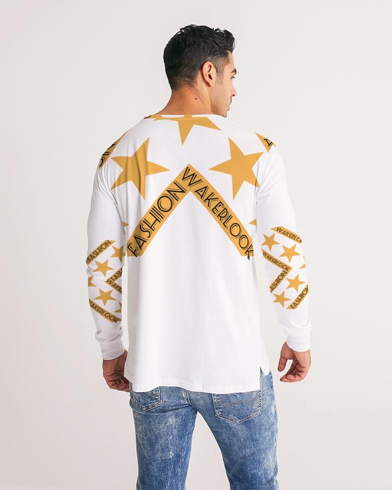 Men's Fashion Long Sleeve Wakerlook Tee by Sky Blue Saffron
