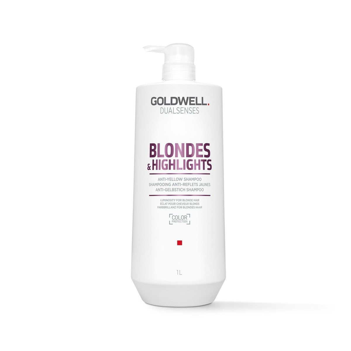 Goldwell Dualsenses Blondes & Highlights Anti Yellow Shampoo for Blonde Hair Maintenance - 1000ml Professional Hair Care by Beauty Care Bag