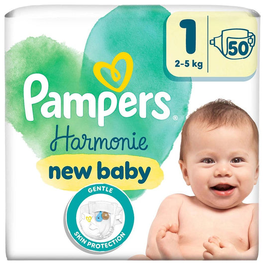 Prima Harmonie Size 1 Baby Diapers for Sensitive Skin 50 Count by Beauty Care Bag
