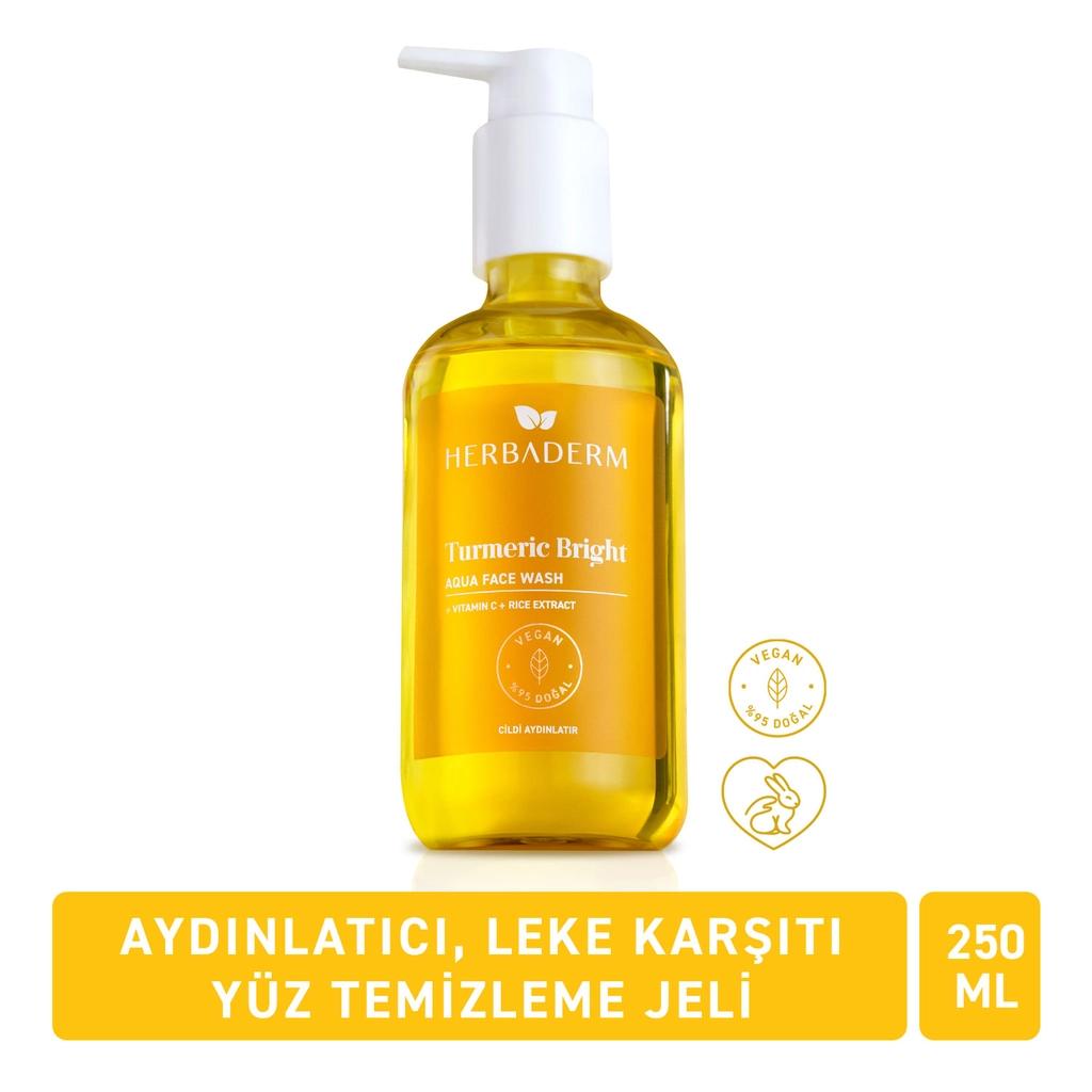 Herbaderm Turmeric Bright Aqua Cleansing Gel 250 ml by Beauty Care Bag