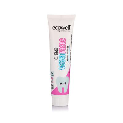 Ecowell Organic Children's Toothpaste: Natural & Safe Dental Care for Milk & Permanent Teeth with Aloe Vera & Black Mulberry - 75 gr by Beauty Care Bag