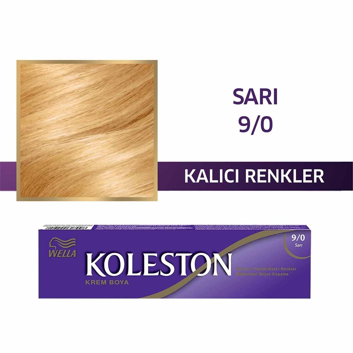 Wella Koleston Sarõ 9/0 Blonde Hair Dye: Perfect Gray Coverage, Easy At-Home Application, Brilliant Shine 50ml Tube by Beauty Care Bag