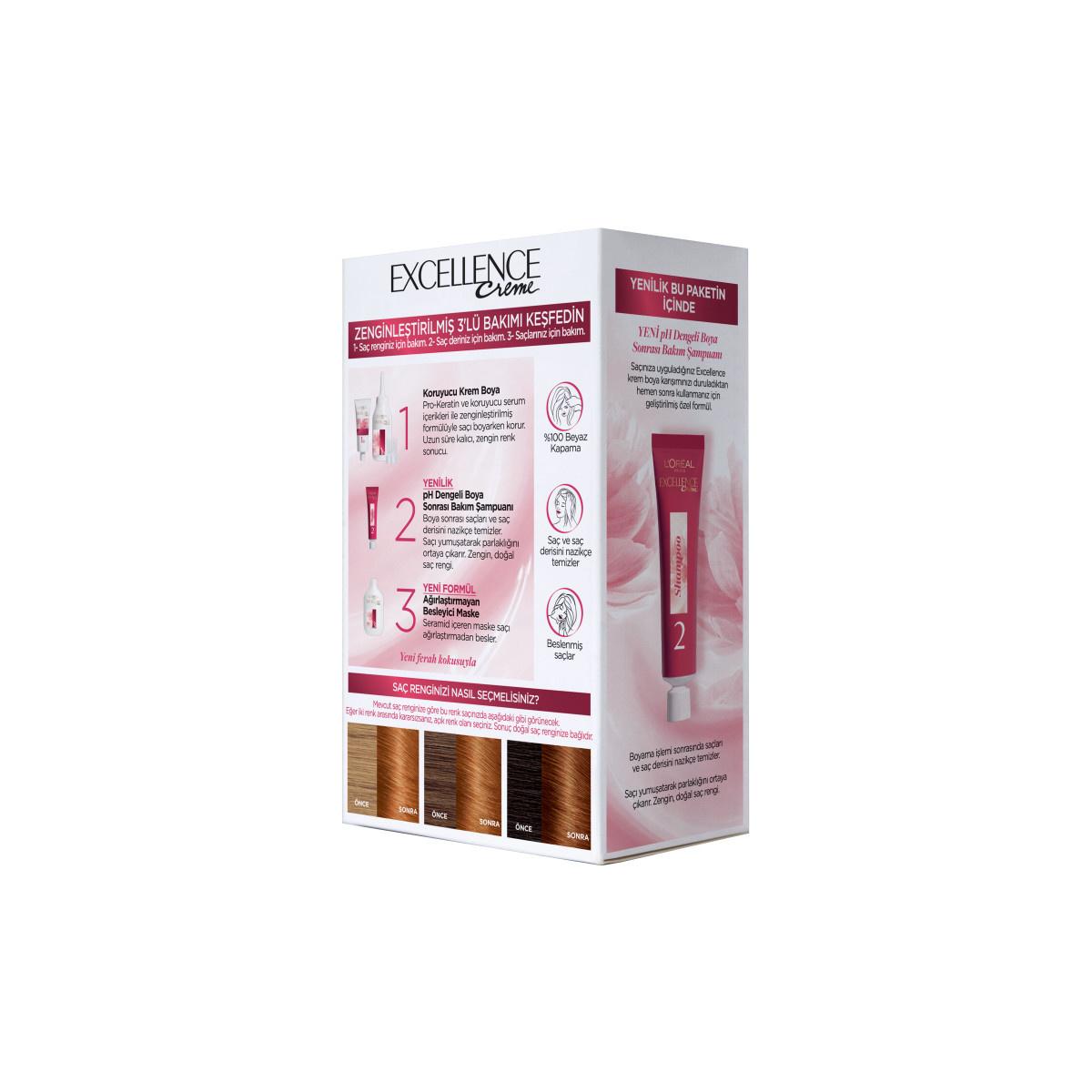 L'Oreal Paris Excellence Creme 7.43: Sultan Copper Hair Dye - 100% Gray Coverage, Long Lasting Color, Pro-Keratin & Ceramide for Hair Protection by Beauty Care Bag