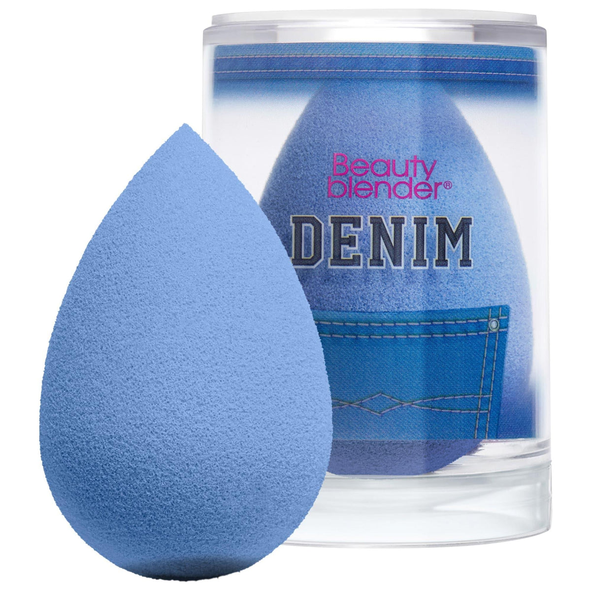 Beautyblender Denim Makeup Sponge: Achieve Flawless, Streak-Free Application with this Limited-Edition, Vegan & Cruelty-Free Blending Tool by Beauty Care Bag