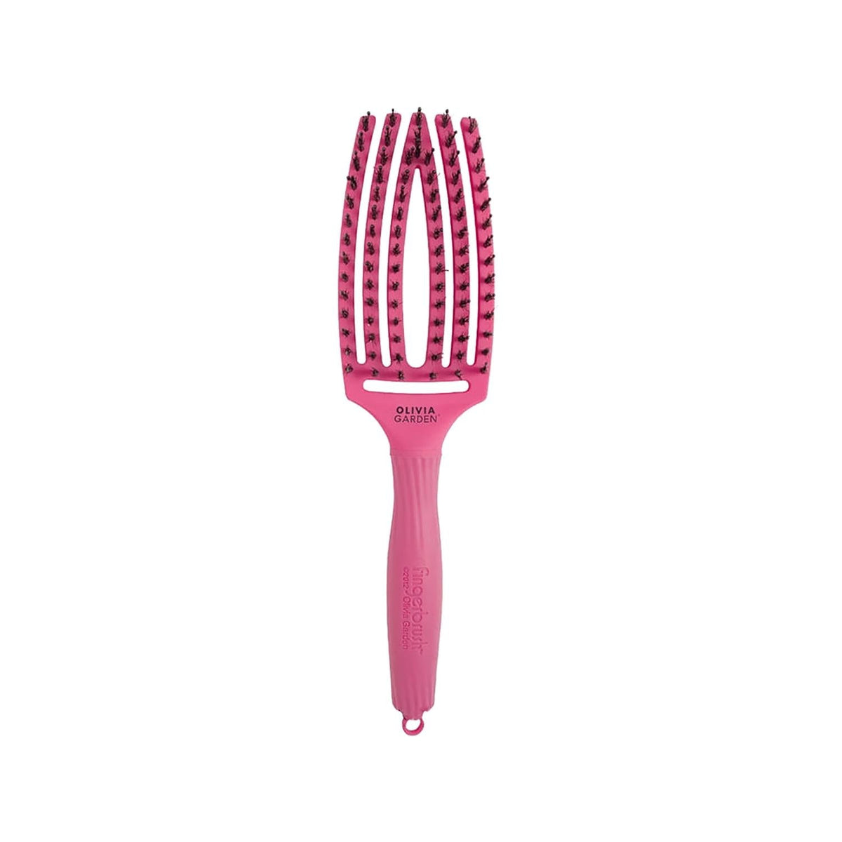 Olivia Garden Finger Brush Combo Pink Hair Brush for Gentle Hair Care and Personal Grooming by Beauty Care Bag