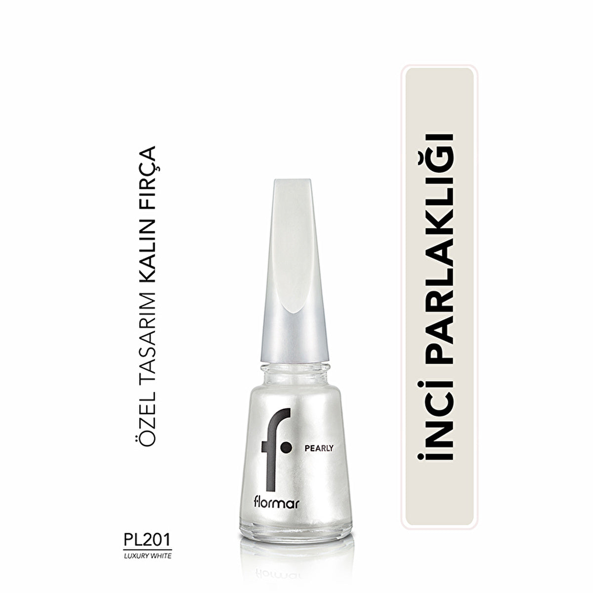 Flormar Pearly nail polish Luxury White – view 4