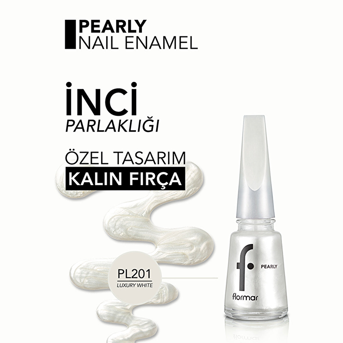 Flormar Pearly nail polish Luxury White – view 5