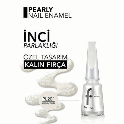 Flormar Pearly nail polish Luxury White – view 5
