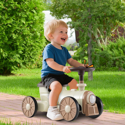 Ride on Toy with Steering Wheel and Train Whistle Sound Button by GBruno Store