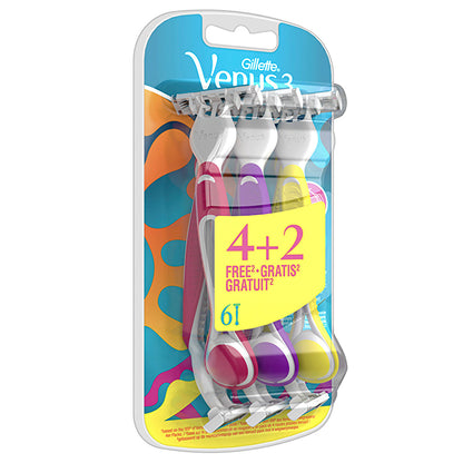 Gillette Venus 3-blade disposable women's razors, 6 count