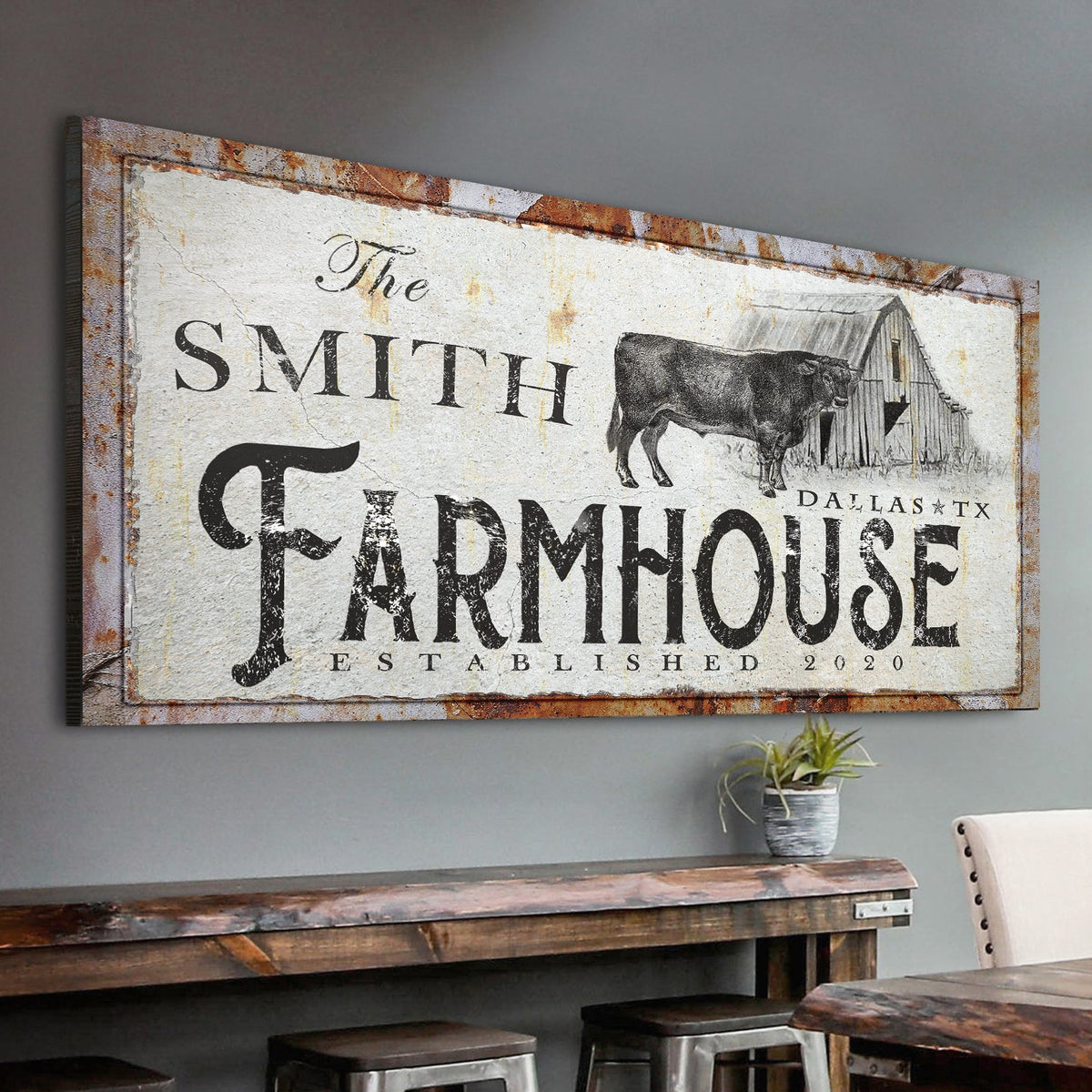 Rustic Farmhouse Sign X by Tailored Canvases