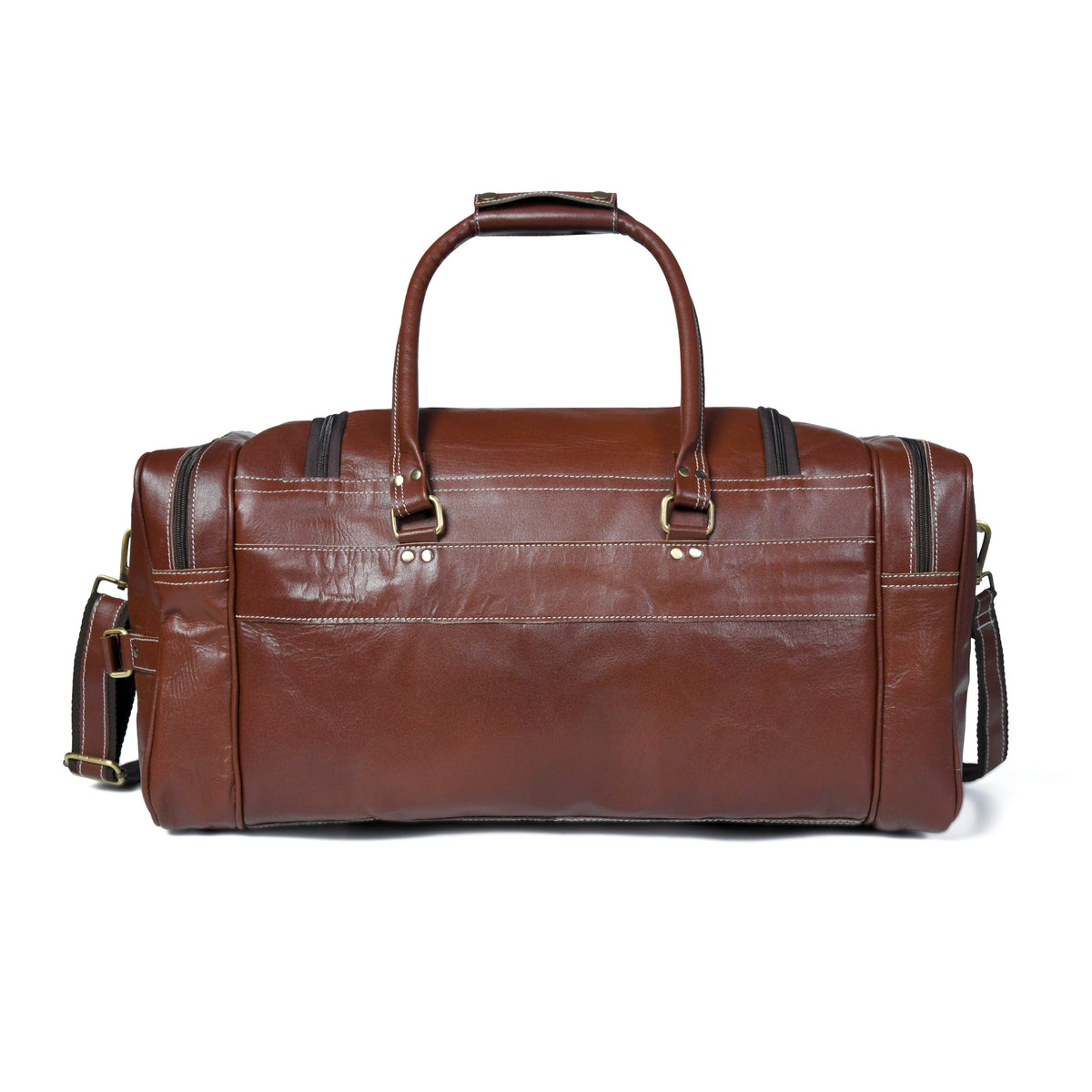 Upgraded Traveler Weekender Duffle by Classy Leather Bags