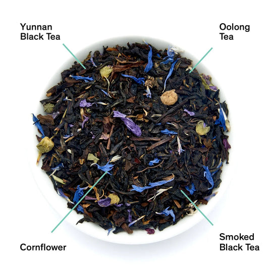 Black Metallic violet elderberry black tea