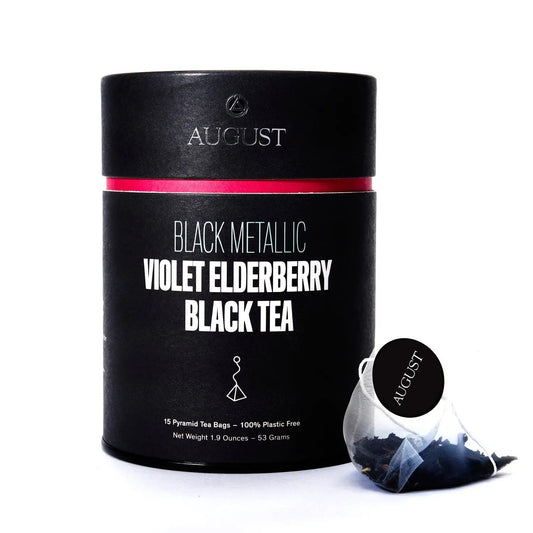 Black Metallic violet elderberry black tea, 15 tea bags