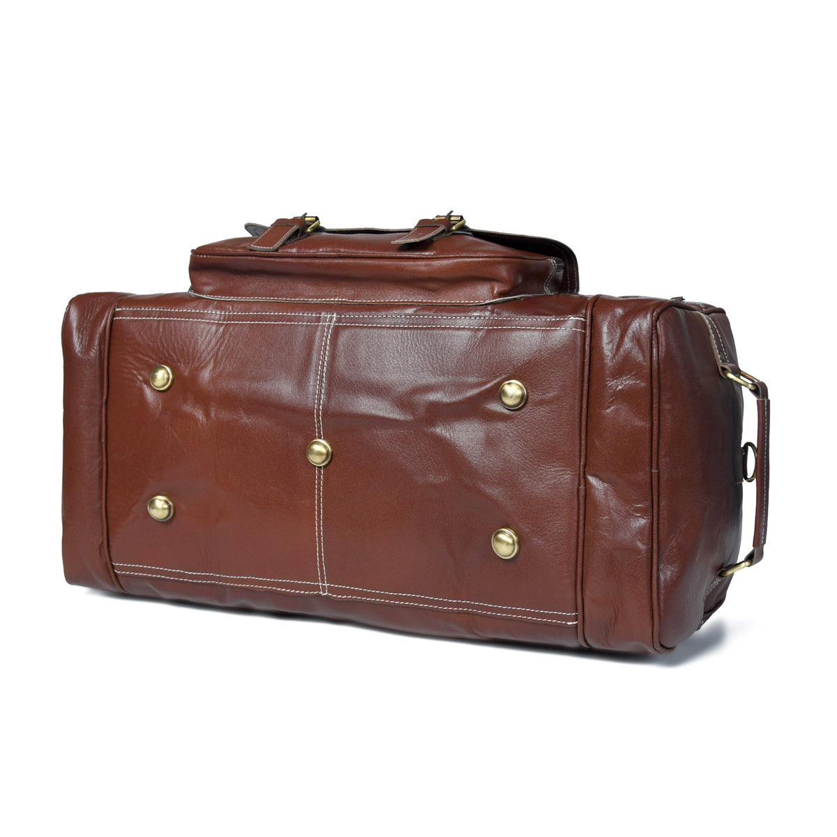 Upgraded Traveler Weekender Duffle by Classy Leather Bags