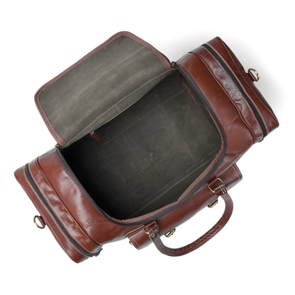 Upgraded Traveler Weekender Duffle by Classy Leather Bags