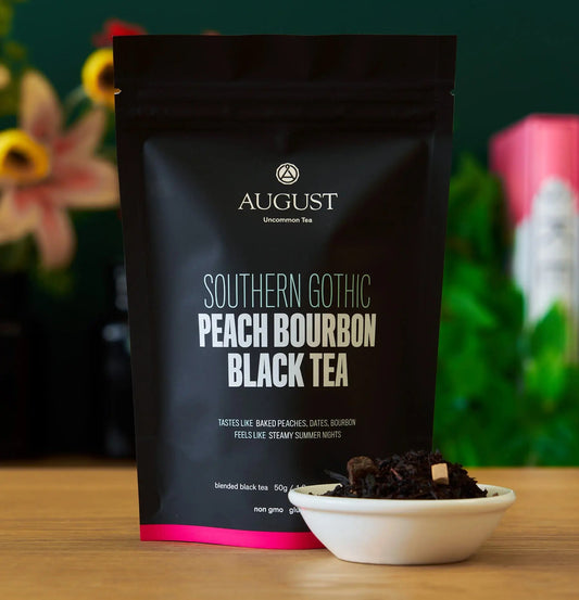 Southern Gothic peach bourbon black tea