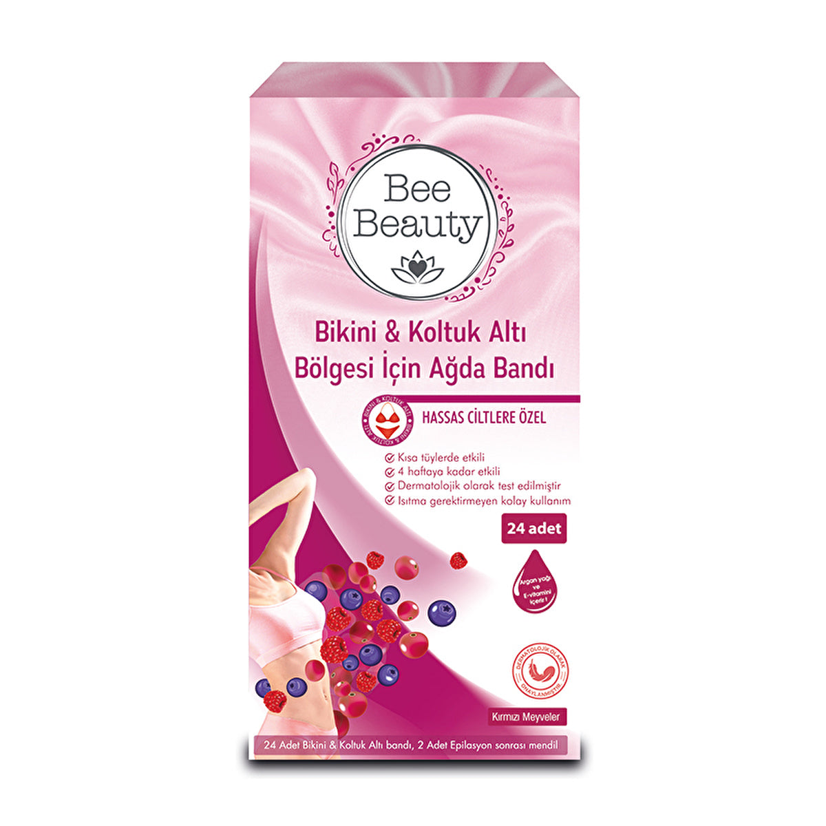 Bee Beauty bikini and underarm wax strips, 24 pack