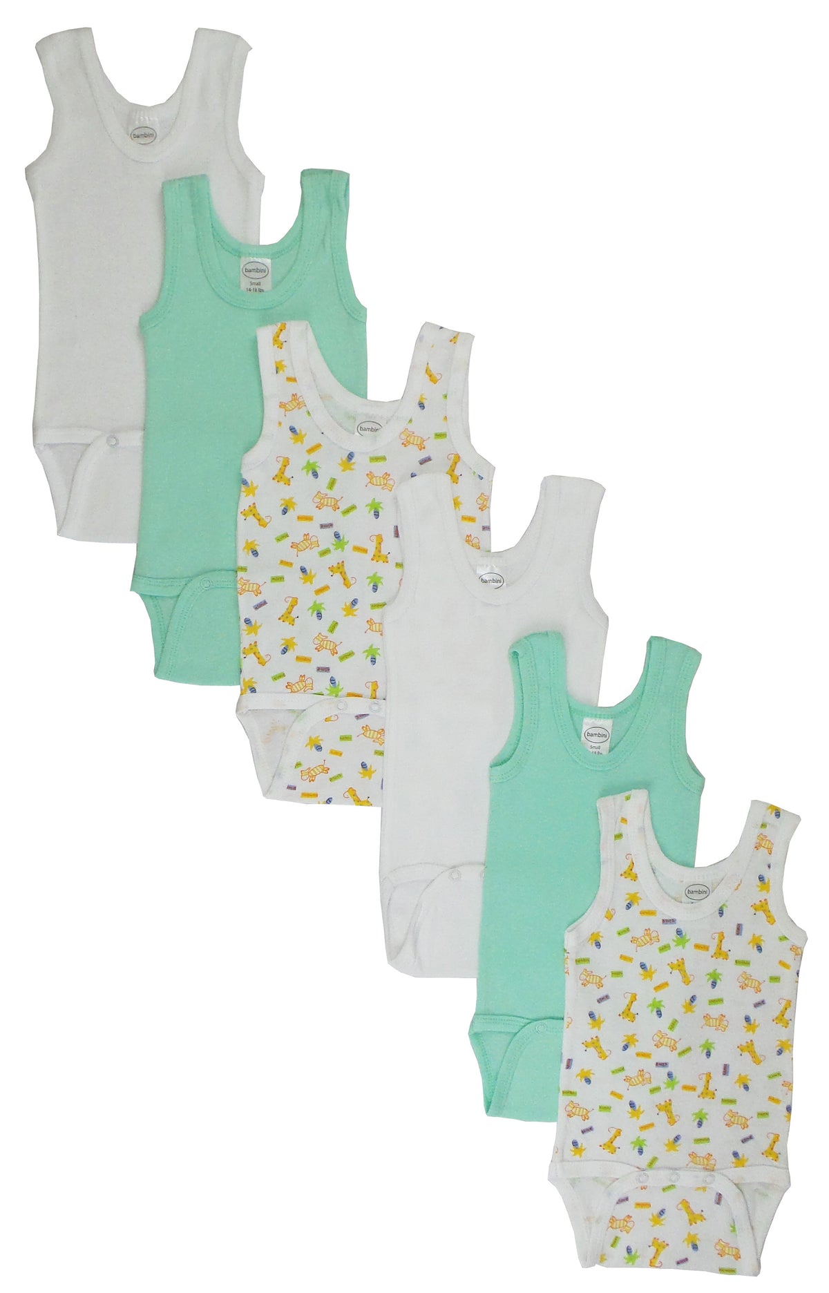 Boys' Printed Tank Top 6 Pack by Emerald Clover