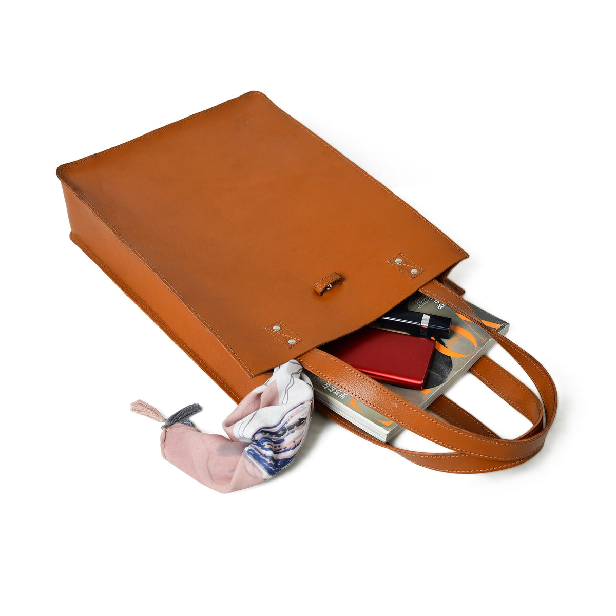 Chestnut Elegance Leather Tote by Classy Leather Bags
