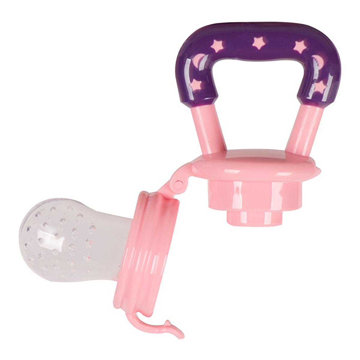 Sevi Bebe Silicone Baby Fruit Feeder & Teether: Safe Introduction to Fruit, Soothes Teething Pain - Pink, EN14372 Compliant by Beauty Care Bag