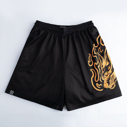 The Fox Demon anime mesh shorts with sublimated design