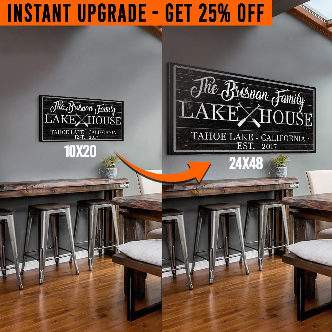Upgrade Your 'Lake House' (Style 2) Canvas To 24x48 Inches Wall Art by Tailored Canvases
