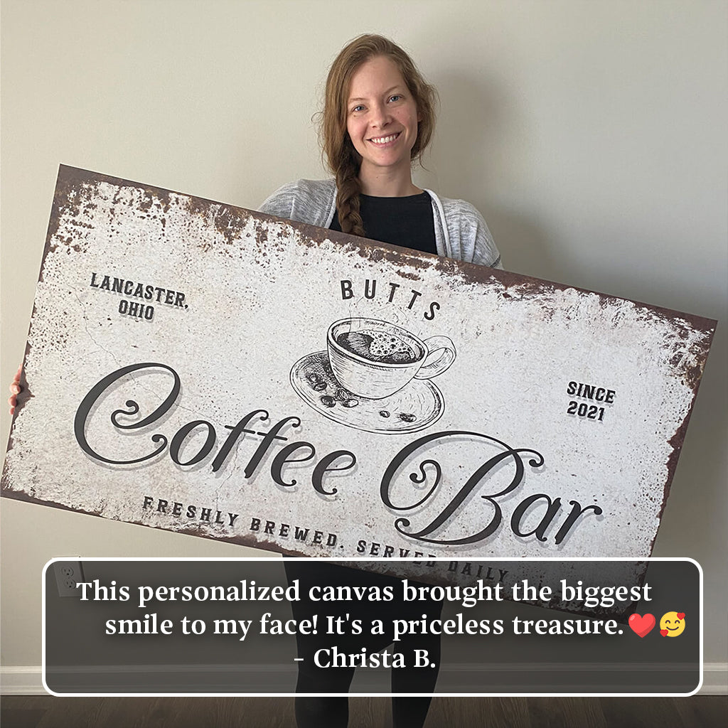 Coffee Bar Sign by Tailored Canvases