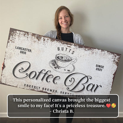Coffee Bar Sign by Tailored Canvases