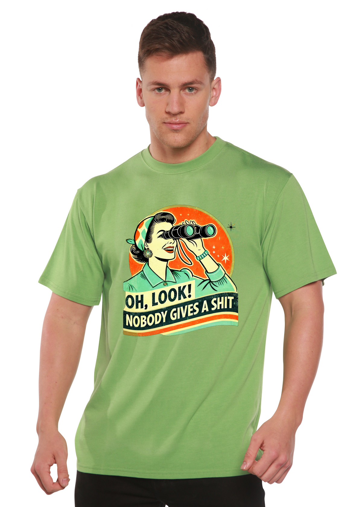 Funny Retro Woman unisex bamboo graphic T-shirt – view 12