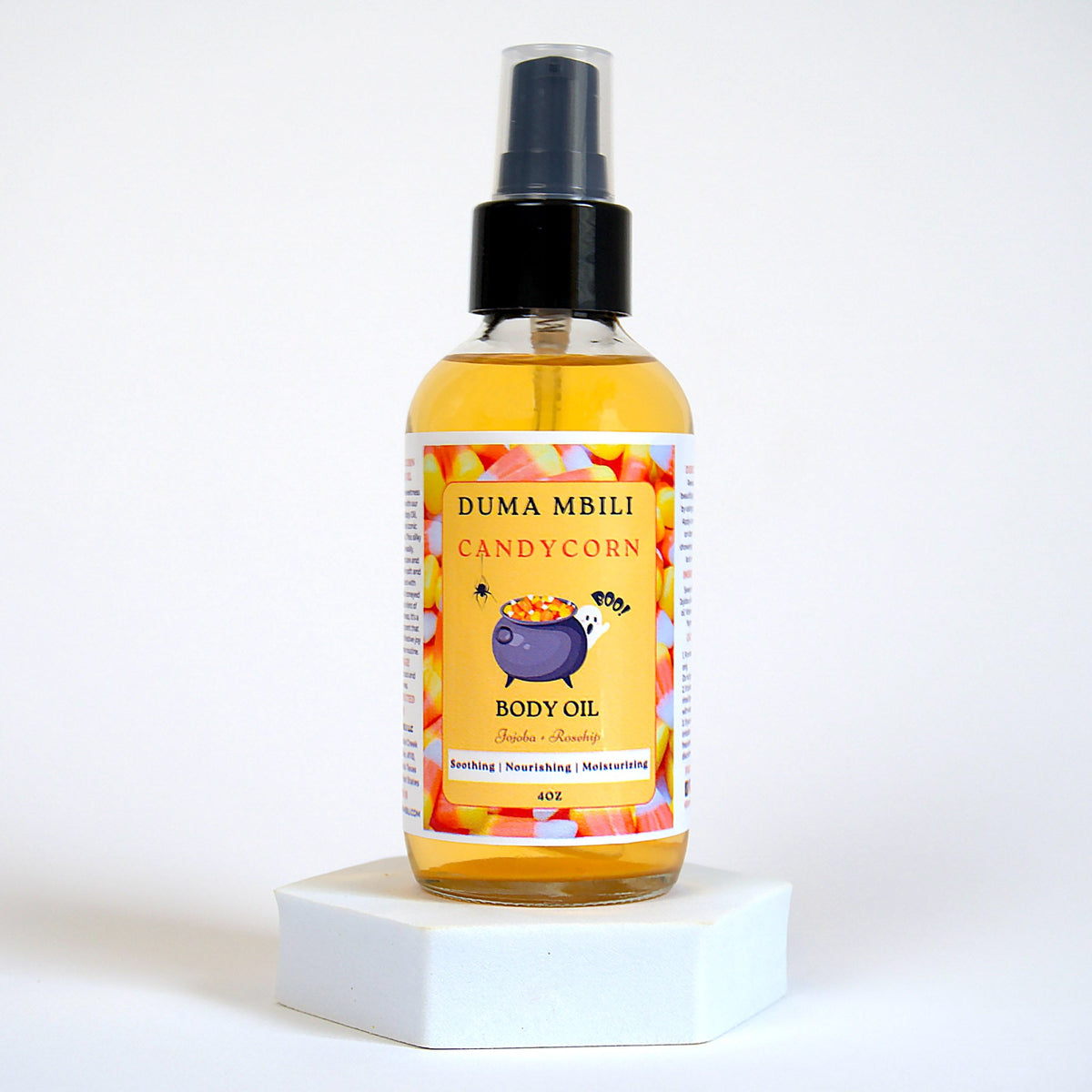 Candy corn body oil with vanilla and caramel notes