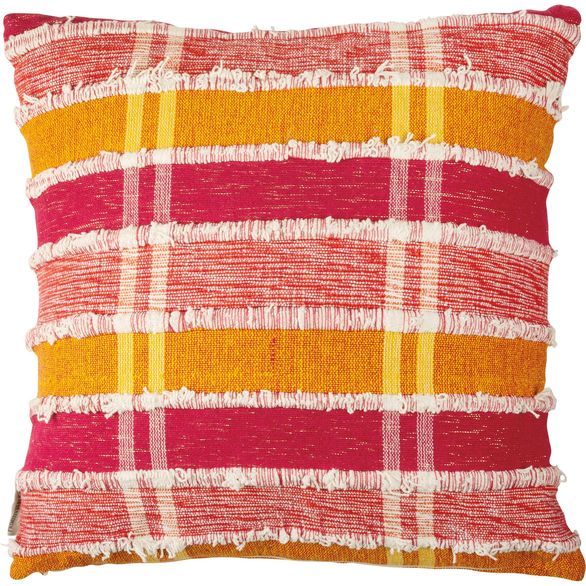 Double-Sided Woven Cotton Striped Pillow by Rust & Cinder
