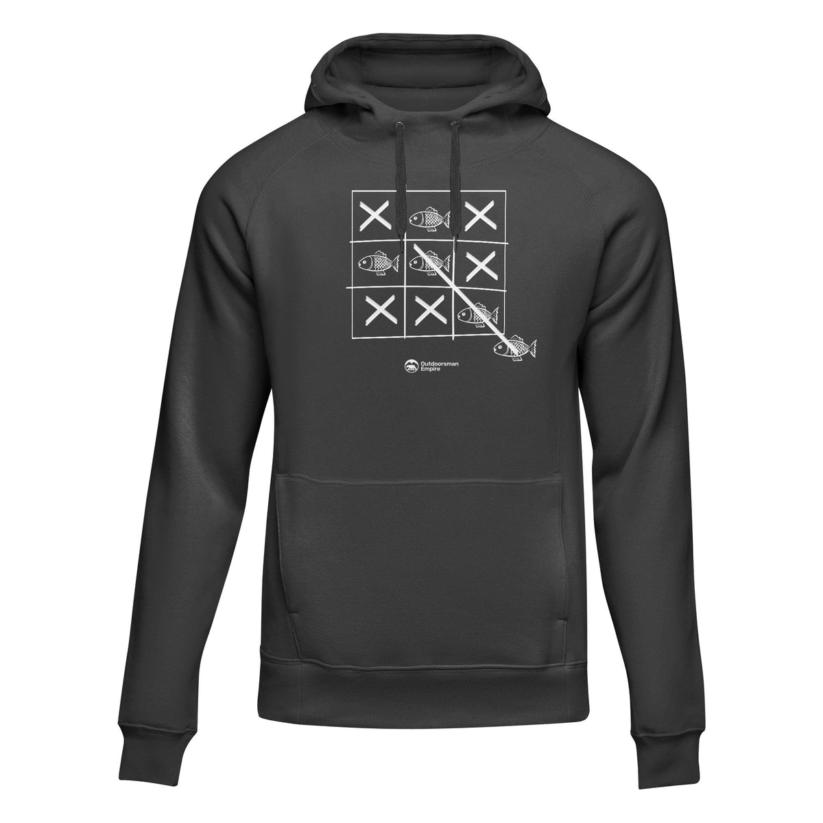 Fish Tick Tack Toe Unisex Hoodie by Outdoorzees