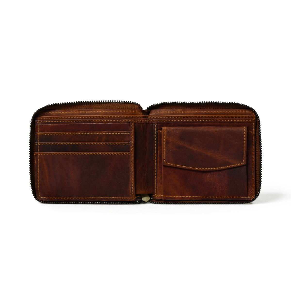 Adams Bi-Fold Wallet- Walnut Brown by Classy Leather Bags